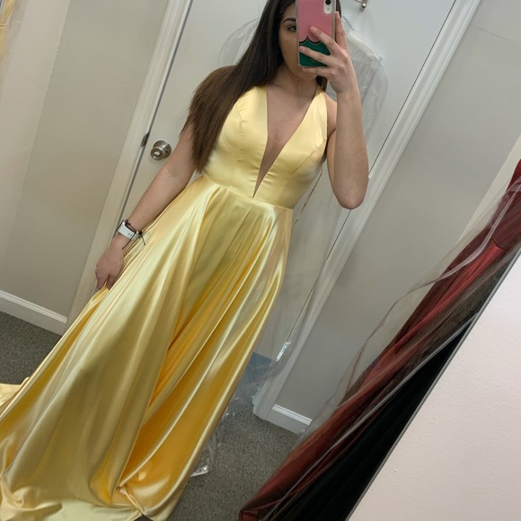 Yellow Prom Dress - Picture 2 of 3